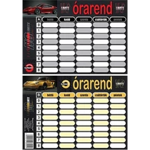 Órarend 11,7x16,5 cm 25 db/csomag T-Creativ "Sportcars"