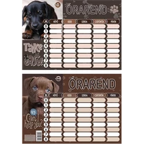 Órarend 16,5x23,5 cm 25 db/csomag T-Creativ "Dogs"