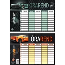 Órarend 16,5x23,5 cm 25 db/csomag T-Creativ "Sportcars"