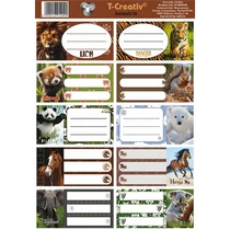 Füzetcímke 25 ív/csomag T-Creativ "Animals"