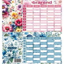 Órarend 8x15 cm 25 db/csomag T-Creativ "Flower"