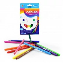 Filctoll készlet, 12 színes, kétvégű, Nebulo (24)