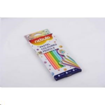 Színes ceruza készlet, pasztell, hatszög, 12 színes, Nebulo