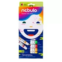 Tempera készlet, 12 ml-es, 12 színes, Nebulo (20)