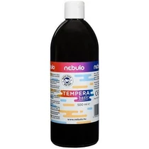 Tempera festék, 500 ml-es, fekete, Nebulo