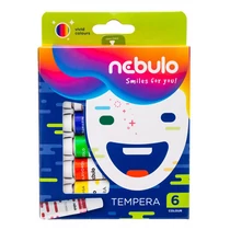 Tempera készlet, 12 ml-es, 6 színes, Nebulo