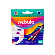Zsírkréta készlet, háromszög, 12 színes, Nebulo (24)