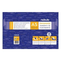 Tankönyvborító, A5, öntapadós, víztiszta, sima felületű, 10 ív/csomag, Nebulo (10)