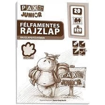 Rajzlap, félfamentes, 20 lap, A4, 120g, PAX "JUNIOR", iratgyűjtőben