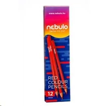 Színes ceruza, piros, háromszögletű, Nebulo (12)