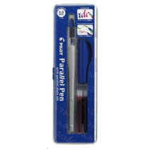 Töltőtoll, 0,5-6 mm, kék kupak, PILOT "Parallel Pen"