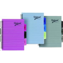 Spirálfüzet, A5, vonalas, 100 lap, PUKKA PAD "Unipad project book", vegyes szín