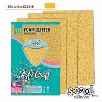 Dekorgumi-hab glitteres S-CooL SC1219 Art&Craft A4 10ív arany