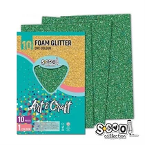 Dekorgumi-hab glitteres S-CooL SC1226 Art&Craft A4 10ív sötét zöld