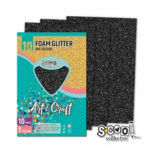 Dekorgumi-hab glitteres S-CooL SC1483 Art&Craft A4 10ív fekete