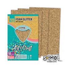 Dekorgumi-hab glitteres S-CooL SC1224 Art&Craft A4 10ív pezsgő