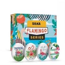 Radír, dizájn mintával, kicsi, színes kínálóban, Flamingó, Silka (36)