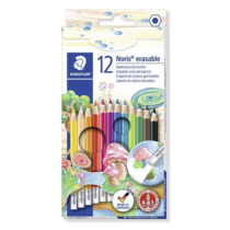 Színes ceruza készlet radírral, hatszögletű, STAEDTLER "Noris Club", 12 különböző szín