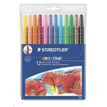 Zsírkréta, csavarós, STAEDTLER "Noris 221", 12 különböző szín