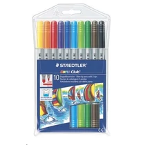 Filctoll készlet, 1-3 mm, kétvégű, kimosható, STAEDTLER "Noris® 320", 10 különböző szín