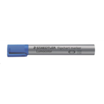 Flipchart marker, 2,5 mm, vágott, STAEDTLER "Lumocolor 356 B", kék