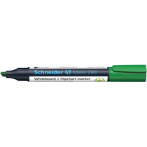 Tábla- és flipchart marker, 2-5 mm, vágott, SCHNEIDER "Maxx 293", zöld