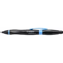 Golyóstoll, 0,5 mm, nyomógombos, fekete-kék tolltest, jobbkezes, STABILO "Smartball 2.0", kék