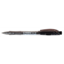 Golyóstoll, 0,38 mm, nyomógombos, STABILO "Liner 308", fekete