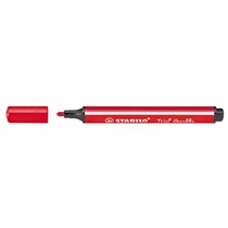 Filctoll, 1,5-2 mm, rugós hegy, STABILO "Trio Scribbi", piros