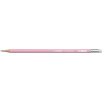 Grafitceruza radírral, HB, hatszögletű, STABILO "Swano Pastel", pink