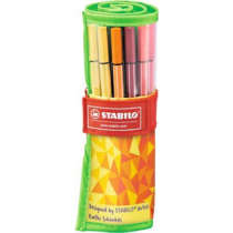 Rostirón készlet, 1 mm, STABILO "Pen 68 Fan Edition", 25 különböző szín