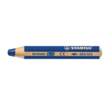 Színes ceruza, kerek, vastag, STABILO "Woody 3 in 1", ultramarin