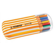 Tűfilc készlet, 0,4 mm, STABILO "Point 88 Zebrui", 20 különböző szín