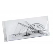 Vonalzó készlet, transzparens, 4 db-os, kicsi, 15 cm-es vonalzóval, Nebulo (12)