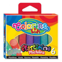 Colorino GLITTER 6db-os színes gyurmakészlet