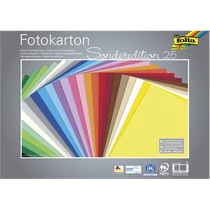 Dekorkarton, 2 oldalas, 50x70 cm, 300 g, 25 lap, FOLIA, vegyes színek