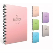 Spirálfüzet GIPTA Pastoral A/4 PP fedlap 200 lapos kockás 5555 