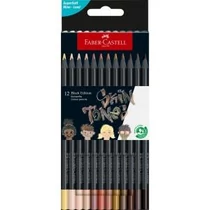 Színesceruza-készlet 12db-os háromszögletű BLACK EDITION fekete testű testszín