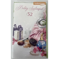 Képeslap 9 ARGUS 15-6511 Szülinap női táska, ajándékdoboz tekerős