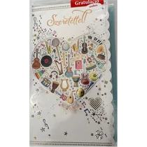 Képeslap 9 ARGUS 15-6532 Szeretettel szívben hangszerek zsebes