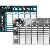 Órarend 11,7x16,5 cm 25 db/csomag T-Creativ "Boys"