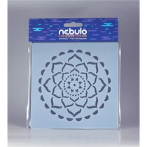 Mandala, műanyag sablon lap, 14,5x14,5 cm, Nebulo Creative Dekor (12)