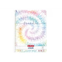 Herlitz spirálfüzet A4 / 80 lap, lyukasztott, perforált, vonalas, Batik Freedom