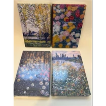 Füzet Notesz A5 128 lapos  Monet's Garden színes, mintás lapokkal  icu-2470