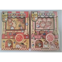 Notesz Capybara 90x127mm játék fedlappal vegyes mintás lapokkal