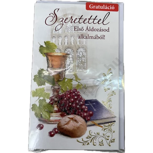 Képeslap 6 ARGUS 19-643 Vallás Szeretettel első áldozásod alkalmából