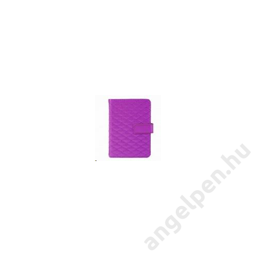 Napló ARGUS (10,9x15) 120lap mágnessel záródó vonalas rombusz mintás pink  1490-0002
