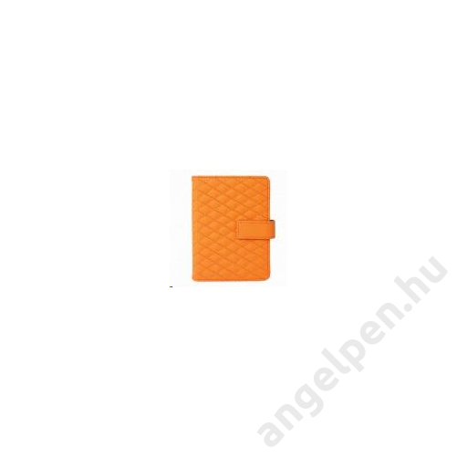 Napló ARGUS (10,9x15) 120lap mágnessel záródó vonalas rombusz mintás narancs  1490-0004