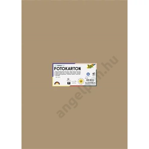 Dekorkarton, 2 oldalas, 50x70 cm, 300 g, 10 lap, FOLIA, őzbarna