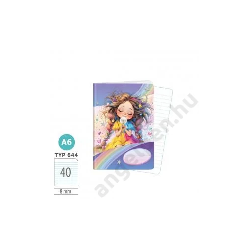 Füzet ARGUS A/6 40 lapos Rainbow Ella 1598-0426-2